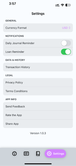 Glimpse of the My Calorie Check app