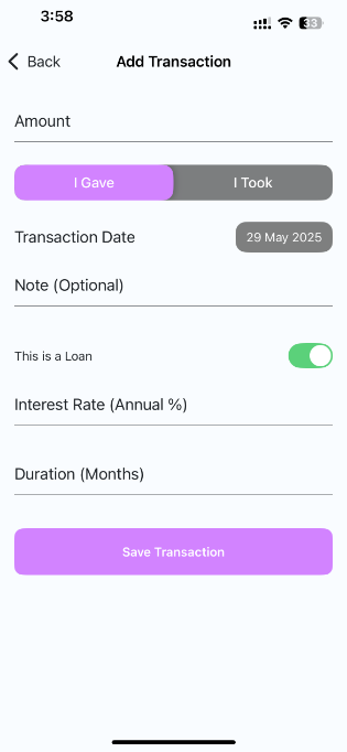 Glimpse of the My Calorie Check app