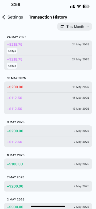 Glimpse of the My Calorie Check app
